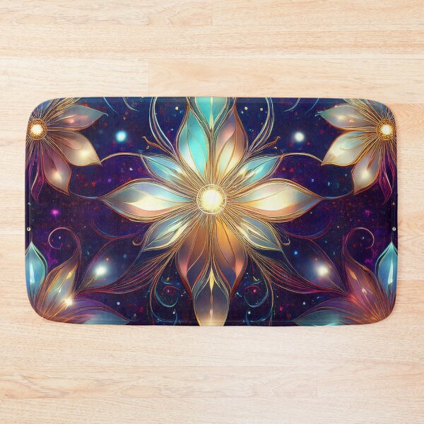 Item preview, Glowing Fantasy Flower Pattern with Luminous Petals designed and sold by SassyArtistry.