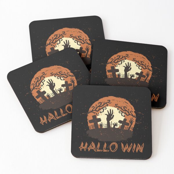 Item preview, Hallo Win Zombie Hands Graveyard Retro Brushstroke Moon Grunge Halloween Graphic T-Shirt designed and sold by DERA RAY.