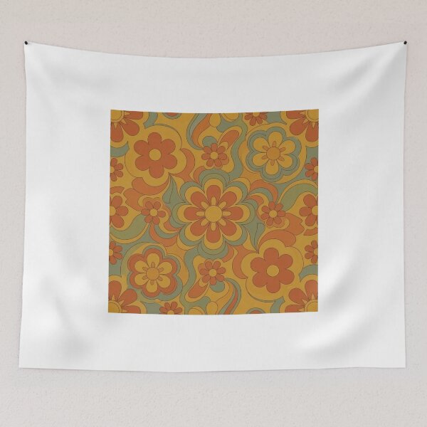Item preview, Groovy 70s Retro Psychedelic Flower Pattern - Floral Pattern designed and sold by design-rebell.