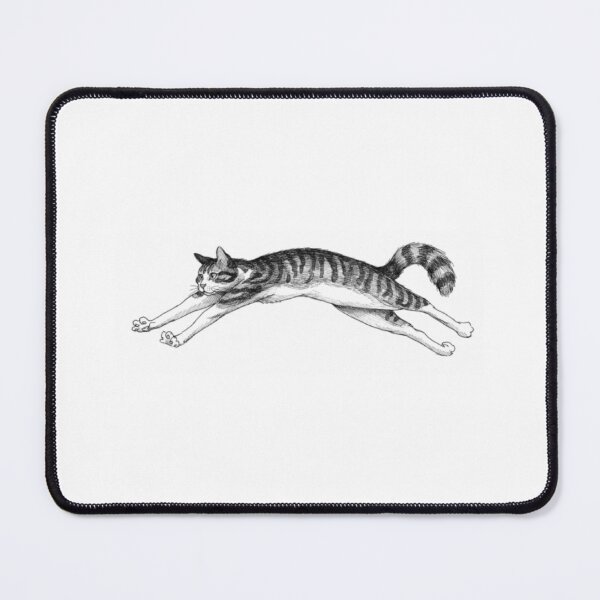 Item preview, Jumping Tabby Cat Sketch Playful Cat Illustration designed and sold by Ninabellastudio.