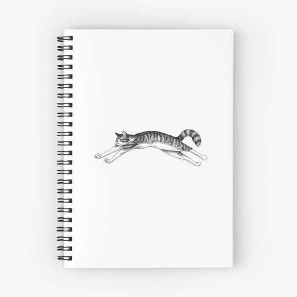 Item preview, Jumping Tabby Cat Sketch Playful Cat Illustration designed and sold by Ninabellastudio.
