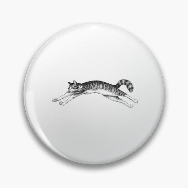 Item preview, Jumping Tabby Cat Sketch Playful Cat Illustration designed and sold by Ninabellastudio.