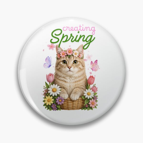 Item preview, Creating Spring Cute Kitten Flowers designed and sold by Keng Art.