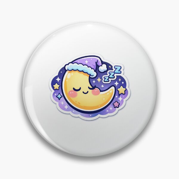 Item preview, Cozy Moon Sticker Kawaii Sleep Reminder Rest Self-Care Night designed and sold by yanejoy.