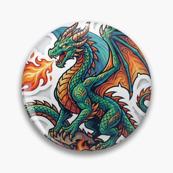 Item preview, Fiery Emerald Dragon Sticker – Fantasy Mythical Creature Die-Cut Decal designed and sold by shubhfashion.
