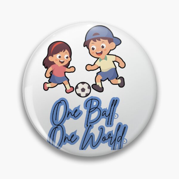 Item preview, One Ball One World Soccer Kids T-Shirt | Cute Football Cartoon Design | Youth Sports Graphic Tee designed and sold by UrbanEchoHub.