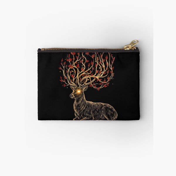 Item preview, Golden Stag with Fiery Antlers T-Shirt | Deer Forest Nature Tee designed and sold by SONOONDESIGN.