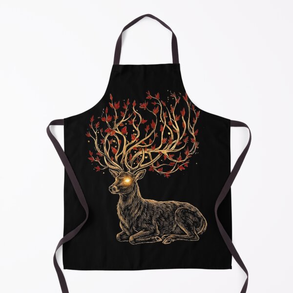 Item preview, Golden Stag with Fiery Antlers T-Shirt | Deer Forest Nature Tee designed and sold by SONOONDESIGN.