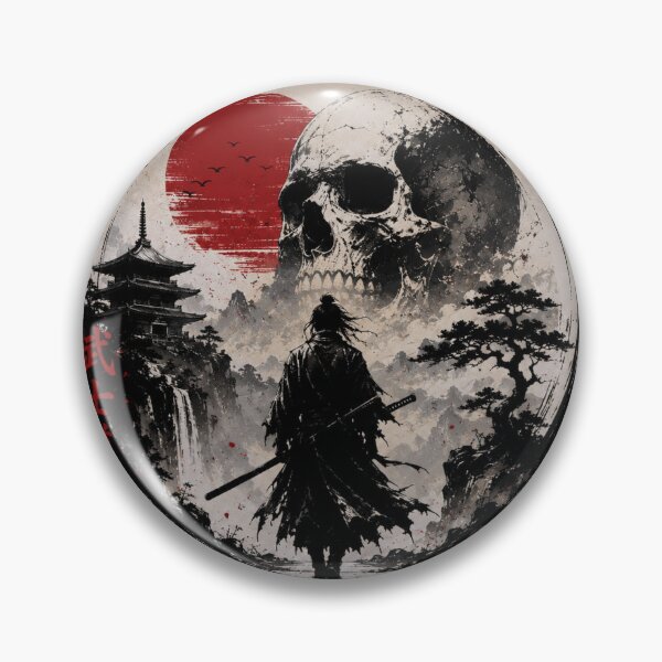 Item preview, Samurai Skull Warrior Japanese Dark Fantasy designed and sold by Poldi89.