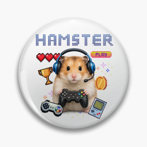 Item preview, Cute Gamer Hamster Pixel Art designed and sold by Keng Art.