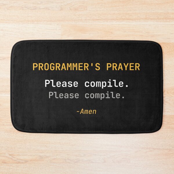 Item preview, Minimalist Programmer's Prayer Coding Art designed and sold by Code  Monkeys.