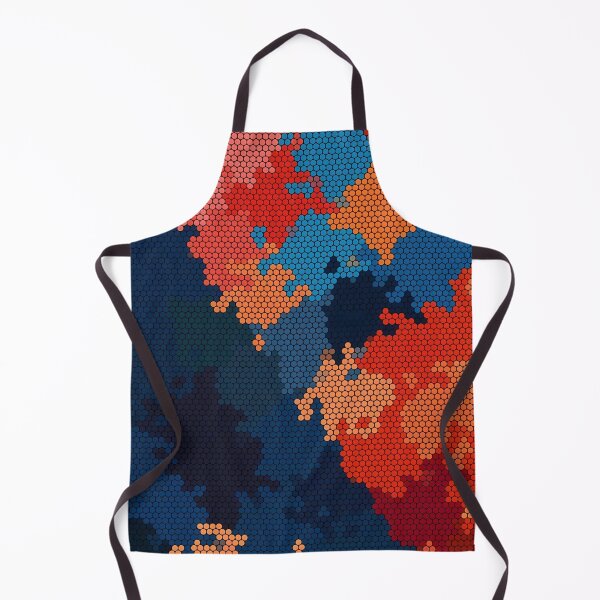 Item preview, Hexagon Mosaic | Pixel Red Blue Orange Abstract Pattern designed and sold by Shirdon2.