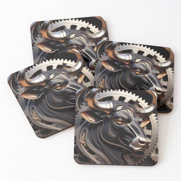 Item preview, Steampunk Mechanical Bull Head with Gears designed and sold by IntelliMindDesigns.