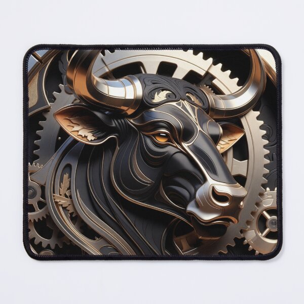 Item preview, Steampunk Mechanical Bull Head with Gears designed and sold by IntelliMindDesigns.