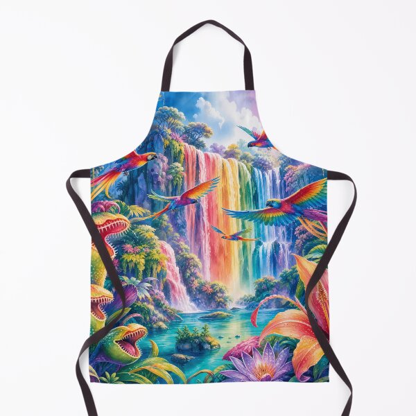 Item preview, Vibrant Tropical Waterfall and Birds Art designed and sold by LuisWorks.
