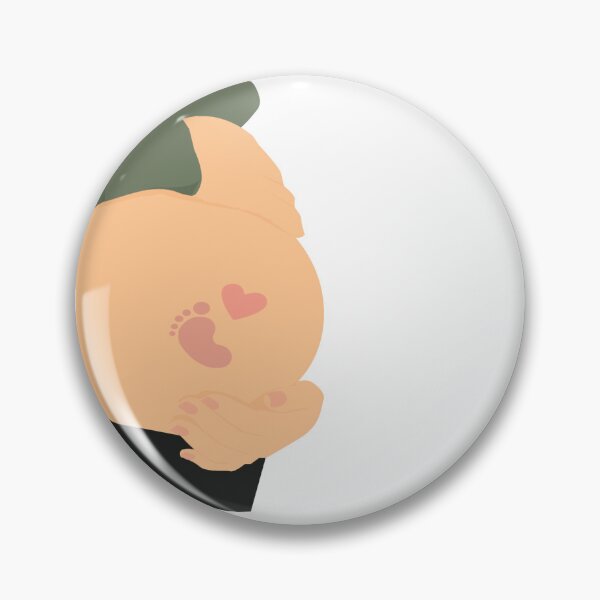Item preview, Cute Pregnant Belly with Baby Footprint and Heart designed and sold by Markedin.