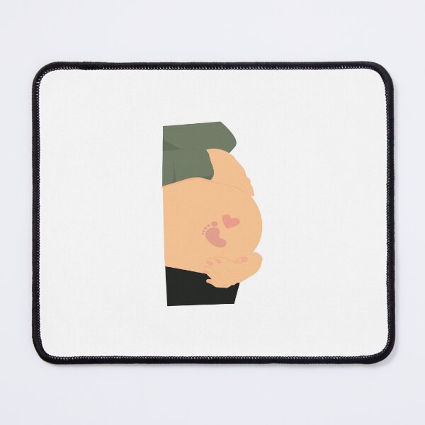 Item preview, Cute Pregnant Belly with Baby Footprint and Heart designed and sold by Markedin.