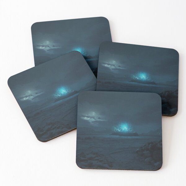 Item preview, Last Bioluminescent Forest on Dead Moon Landscape designed and sold by Luminous Wilds.