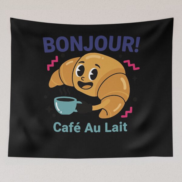 Item preview, Breakfast Bonjour Cafe Au Lait Pancake Bacon designed and sold by LuminOrb.