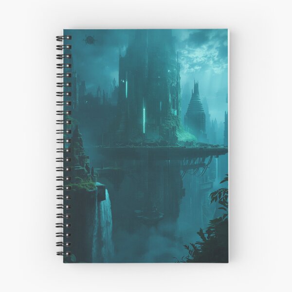 Item preview, Floating Jungle Ruins Alien Civilization Landscape designed and sold by Luminous Wilds.