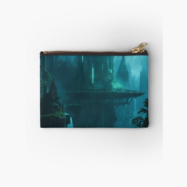 Item preview, Floating Jungle Ruins Alien Civilization Landscape designed and sold by Luminous Wilds.