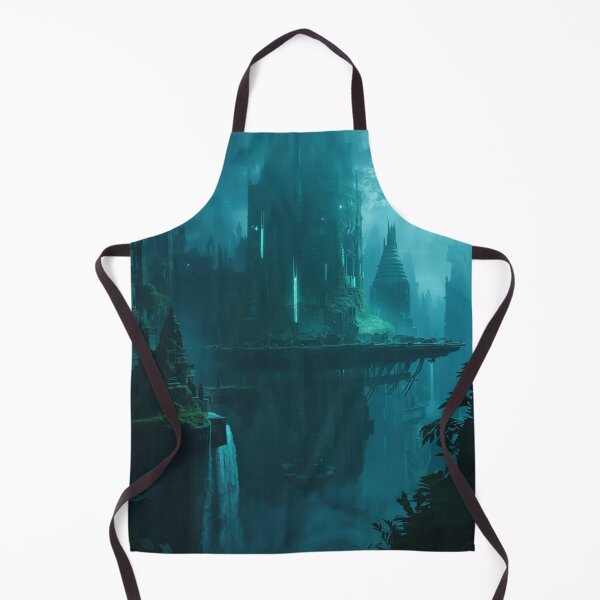 Item preview, Floating Jungle Ruins Alien Civilization Landscape designed and sold by Luminous Wilds.
