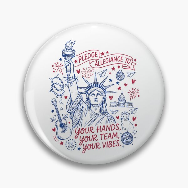 Item preview, Pledge Allegiance To Your Hands Your Team Your Vibes designed and sold by Home-Crea-Abode.