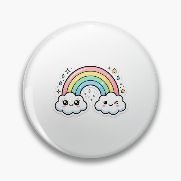 Item preview, Kawaii Rainbow Sticker Cute Pastel Rainbow Weather Happy Sticker designed and sold by yanejoy.