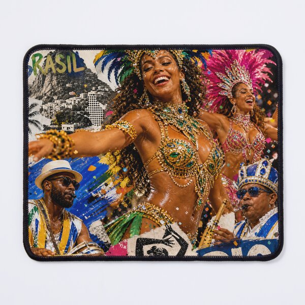 Item preview, Brazilian Carnival Feathers & Rhythm Collage designed and sold by Jandedan.