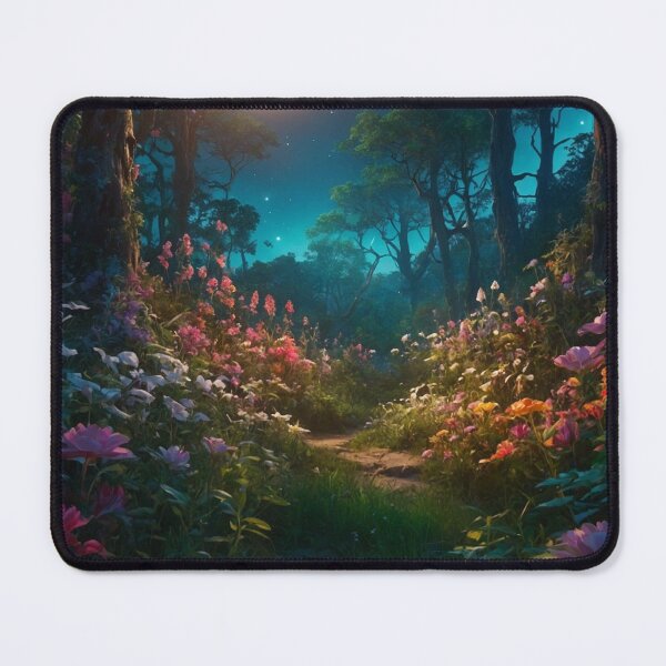 Item preview, Moonlit Enchanted Forest Path | Magical Night Garden Fantasy Landscape designed and sold by Velmart.