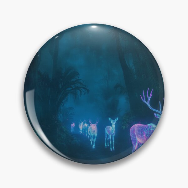 Item preview, Neon Spirit Animals Bioluminescent Forest Landscape designed and sold by Luminous Wilds.