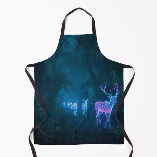 Item preview, Neon Spirit Animals Bioluminescent Forest Landscape designed and sold by Luminous Wilds.