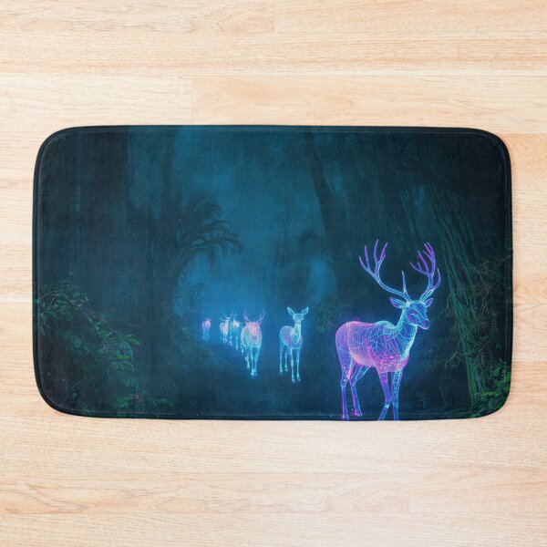 Item preview, Neon Spirit Animals Bioluminescent Forest Landscape designed and sold by Luminous Wilds.