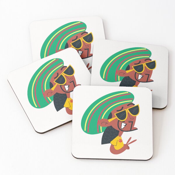 Item preview, Rasta Reggae Dreadlocks Peace Sign Sunglasses Cartoon Jamaican Culture Graphic T-Shirt designed and sold by DERA RAY.
