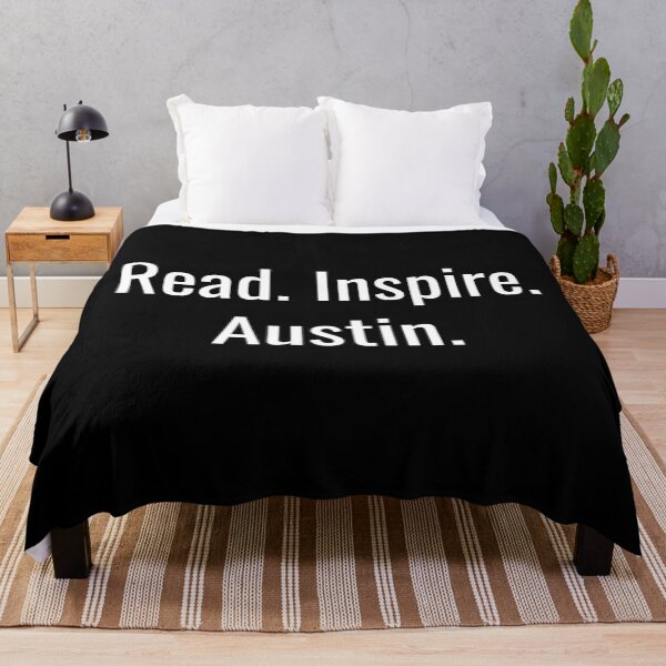 Artikelvorschau, Read. Inspire. Austin. (White Text) entworfen und verkauft von City Makers.