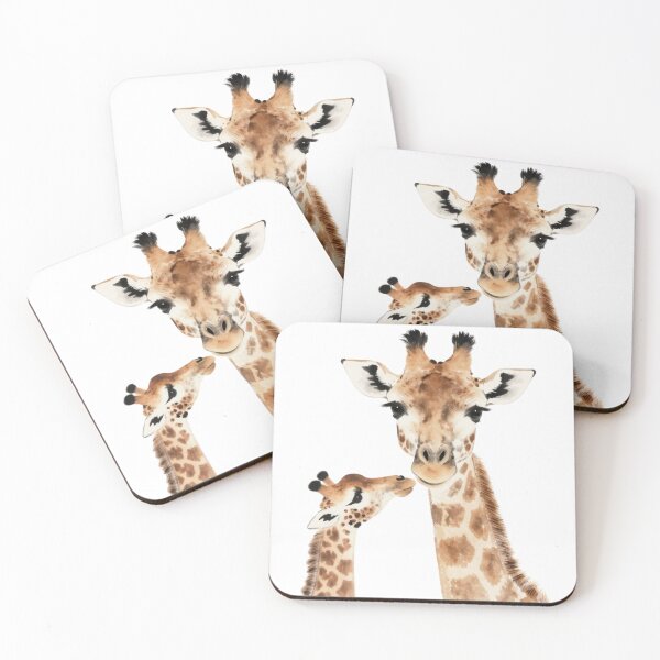 Item preview, Cute Baby Giraffe Looking up at Mummy Giraffe designed and sold by Wry.
