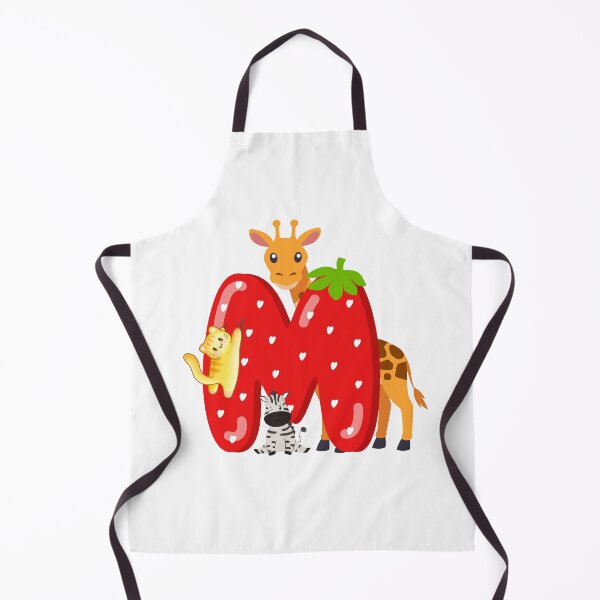 Item preview, Strawberry Letter M with Cute Baby Animals designed and sold by Mazza-mazza.