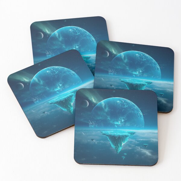 Item preview, Floating Ocean in Sky Alien Fantasy Landscape designed and sold by Luminous Wilds.