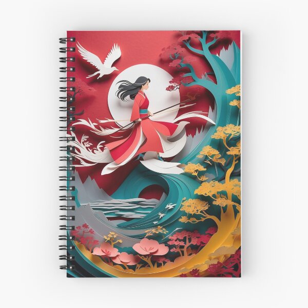 Item preview, Japanese Paper Art Fantasy Princess | Moonlit Oriental Landscape Illustration designed and sold by Velmart.