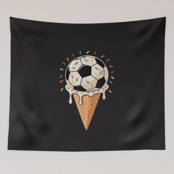 Item preview, Funny Soccer Ice Cream Cone Summer Sports Player Melting Soccer Ball Design designed and sold by kiralynstration.