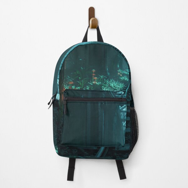 Item preview, Abandoned Alien Train Jungle Neon Landscape designed and sold by Luminous Wilds.