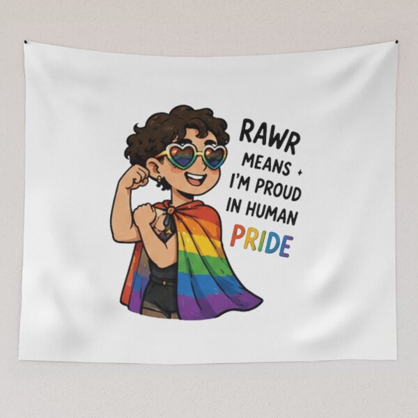Item preview, RAWR Means I'm Proud in Human Pride designed and sold by Pixanova.
