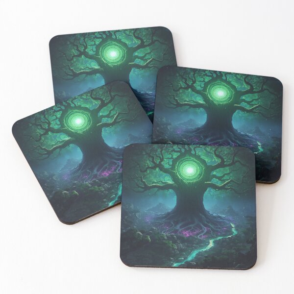 Item preview, Alien Tree of Life Bioluminescent Core Landscape designed and sold by Luminous Wilds.