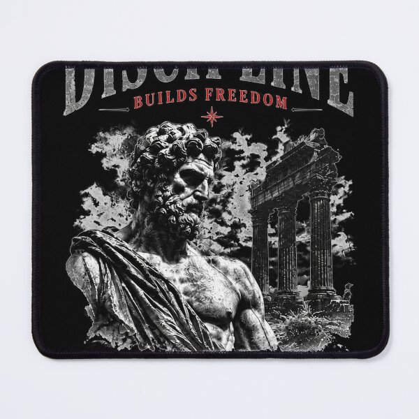 Item preview, Discipline Builds Freedom Ancient Stoic Statue Vintage Motivational Graphic T-Shirt designed and sold by NBT-NOVA.
