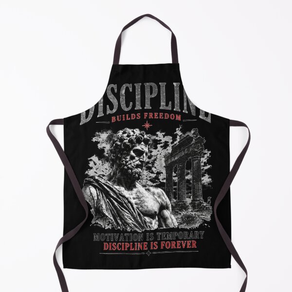 Item preview, Discipline Builds Freedom Ancient Stoic Statue Vintage Motivational Graphic T-Shirt designed and sold by NBT-NOVA.