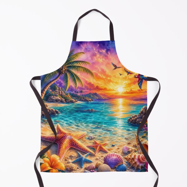 Item preview, Watercolor Tropical Beach and Starfish Art designed and sold by LuisWorks.