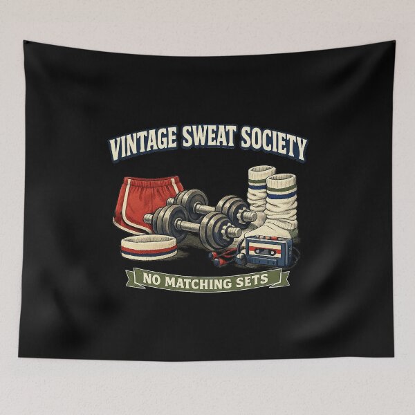 Item preview, Vintage Sweat Society No Matching Sets Retro Gym Shirt designed and sold by Concrete Coffee Studio.