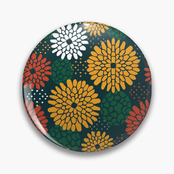 Item preview, Bold Chrysanthemum Floral Seamless Pattern designed and sold by THE RILONA.