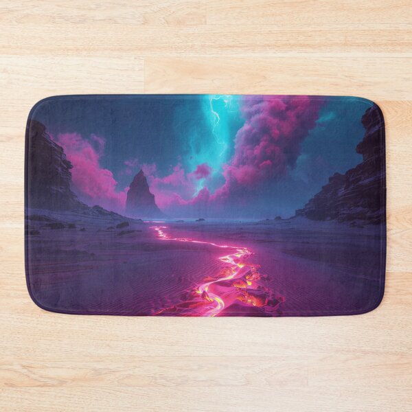 Item preview, Neon Sandstorm Alien Desert Fantasy Landscape designed and sold by Luminous Wilds.