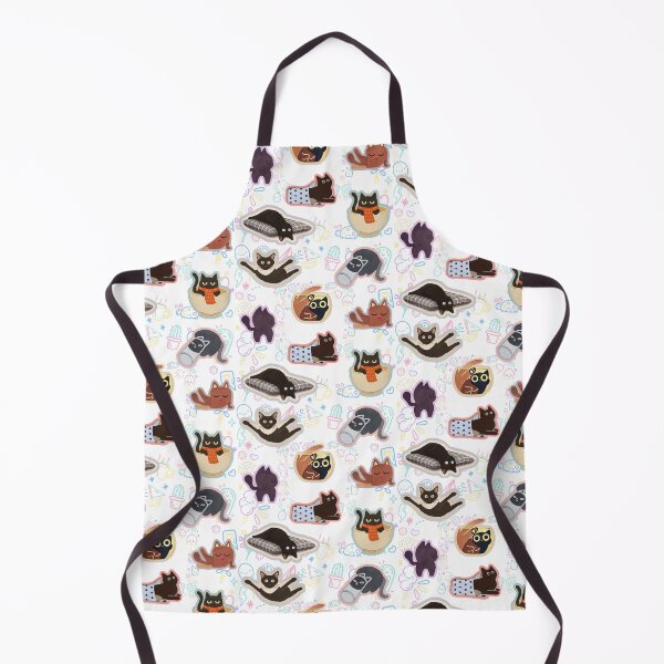 Item preview, Cute Black Cat Pattern designed and sold by Playful Strokes pom@pom.